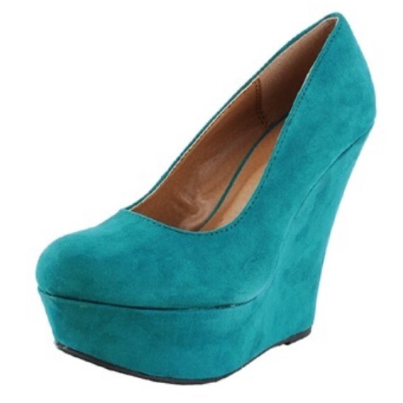 Necessary Clothing Shoes - Dark Teal Closed Toe Wedge Heel